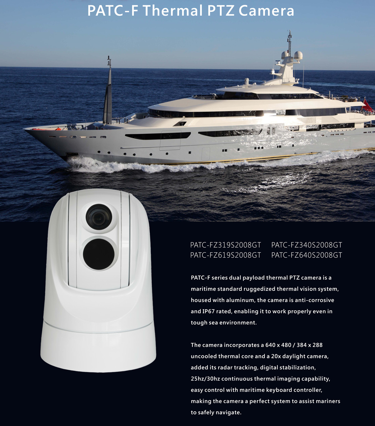 maritime dual PTZ camera