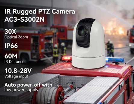 Rugged PTZ Cameras on Firefighting Vehicles for Enhanced Situational Awareness
